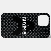 Gepersonaliseerde Monogram Naam Zwart-Wit Textuur Case-Mate iPhone Case (Achterkant (horizontaal))