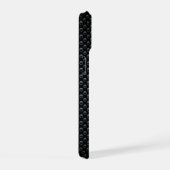 Gepersonaliseerde Monogram Naam Zwart-Wit Textuur iPhone 15 Case (Rechterkant)