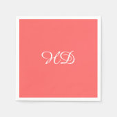 Gepersonaliseerde monogram papieren servetten | ko (Voorkant)