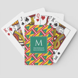 Gepersonaliseerde Monogram Patriottische GRENADA V Pokerkaarten
