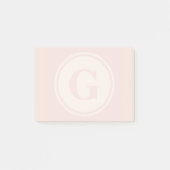 gepersonaliseerde monogram perzikbiljetten na de u post-it® notes (Voorkant)