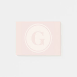 gepersonaliseerde monogram perzikbiljetten na de u post-it® notes