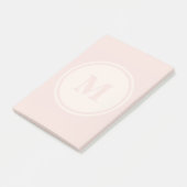 gepersonaliseerde monogram perzikbiljetten na de u post-it® notes (Schuin)