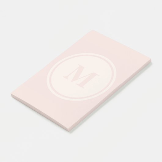 gepersonaliseerde monogram perzikbiljetten na de u post-it® notes (Schuin)