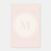 gepersonaliseerde monogram perzikbiljetten na de u post-it® notes (Voorkant)