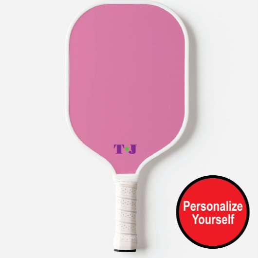 Gepersonaliseerde Monogram Pickleball Paddle Roze