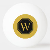 Gepersonaliseerde Monogram Ping Pong Ball Design (Achterkant)