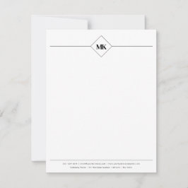 Gepersonaliseerde Monogram Professional Notitiekaartje