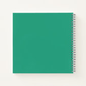 Gepersonaliseerde Monogram Rood Groen, Goud Orname Notitieboek (Achterkant)