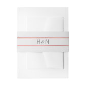 Gepersonaliseerde Monogram Roos Gouden Folie Grijs Uitnodigingen Wikkel (Voorkant Voorbeeld)