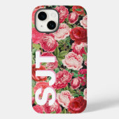 Gepersonaliseerde Monogram Roos Telefoonhoes Case-Mate iPhone Case (Achterkant)