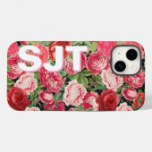 Gepersonaliseerde Monogram Roos Telefoonhoes Case-Mate iPhone Case (Achterkant (horizontaal))