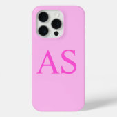 Gepersonaliseerde Monogram Roze Initiaal Telefoonh Case-Mate iPhone Case (Achterkant)