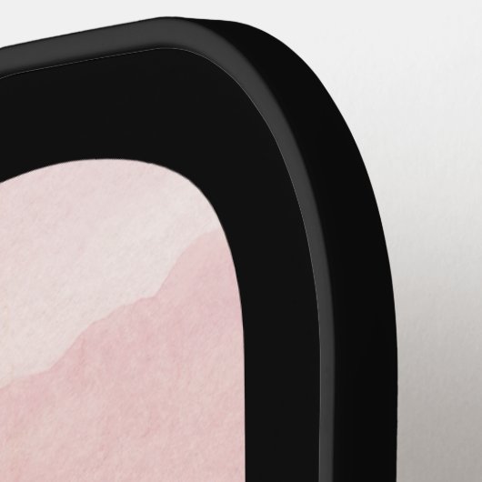 Gepersonaliseerde Monogram Roze Script Naam Pickleball Paddle (Links Detail)