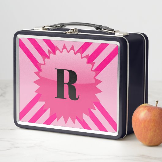 Gepersonaliseerde Monogram Roze Streep (In situ)