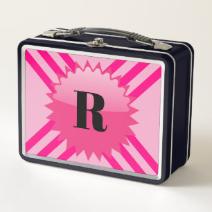Gepersonaliseerde Monogram Roze Streep