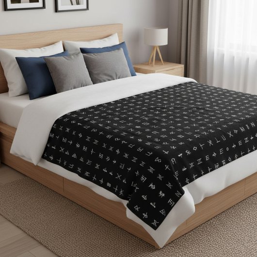 Gepersonaliseerde Monogram & Runic Symbool Deken