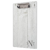 Gepersonaliseerde Monogram Rustic Klembord (Links)