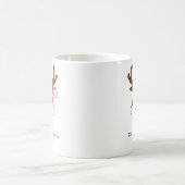 Gepersonaliseerde Monogram Santa Hat Familie Kerst Koffiemok (Center)