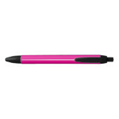 Gepersonaliseerde Monogram Script Naam Roze Zwart  Zwarte Inkt Pen (Achterkant)