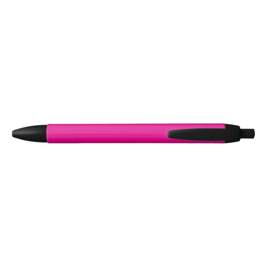 Gepersonaliseerde Monogram Script Naam Roze Zwart  Zwarte Inkt Pen (Achterkant)