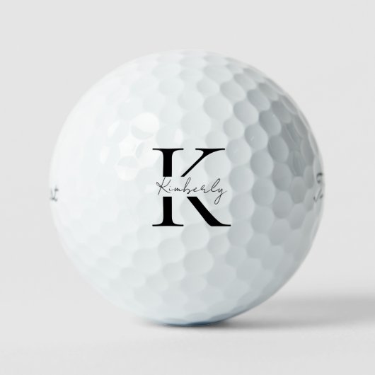 Gepersonaliseerde Monogram Script Naam Titleist PR Golfballen (Voorkant)