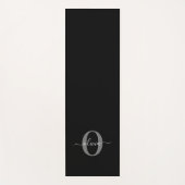 Gepersonaliseerde monogram scriptnaam zwart wit gr yogamat (Voorkant)