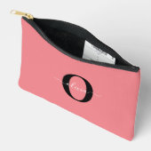 Gepersonaliseerde monogram scriptnaam zwart wit ro etui (Open)