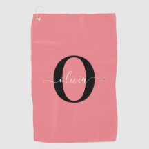 Gepersonaliseerde monogram scriptnaam zwart wit ro