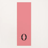 Gepersonaliseerde monogram scriptnaam zwart wit ro yogamat (Voorkant)