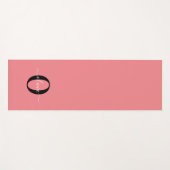 Gepersonaliseerde monogram scriptnaam zwart wit ro yogamat (Voorkant (horizontaal))