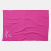 Gepersonaliseerde Monogram Sjabloon familienaam Mo Theedoek (Horizontaal)