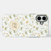 Gepersonaliseerde Monogram Spring Butterfly Case-Mate iPhone Case (Achterkant (horizontaal))