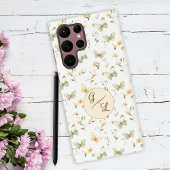 Gepersonaliseerde Monogram Spring Butterfly Samsung Galaxy Hoesje