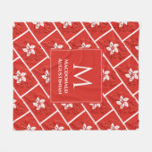 Gepersonaliseerde Monogram Stijlvolle HONGKONG VLA Fleece Deken (Voorkant (Horizontaal))