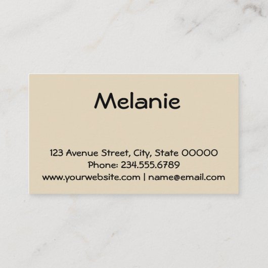 Gepersonaliseerde monogram tekst waterverf bloem visitekaartje (Achterkant)