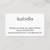 Gepersonaliseerde monogram tekst waterverf bloem visitekaartje (Achterkant)