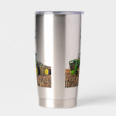 Gepersonaliseerde monogram tractorapparatuur grond geïsoleerde drinkbeker (Links)