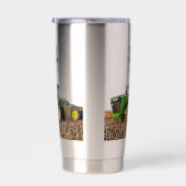 Gepersonaliseerde monogram tractorapparatuur grond geïsoleerde drinkbeker (Rechts)
