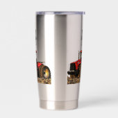 Gepersonaliseerde monogram tractorapparatuur grond geïsoleerde drinkbeker (Links)