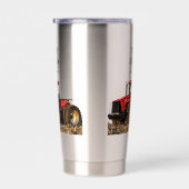 Gepersonaliseerde monogram tractorapparatuur grond geïsoleerde drinkbeker (Rechts)