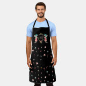 Gepersonaliseerde monogram tuin Fairy Floral Schort (Gedragen)