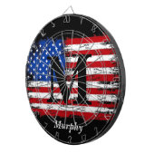 Gepersonaliseerde Monogram Vlag van de Vlag van de Dartbord (Voorkant Rechts)