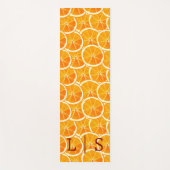 Gepersonaliseerde Monogram Yoga Mat met Oranje Cit (Voorkant)