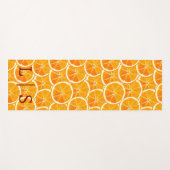 Gepersonaliseerde Monogram Yoga Mat met Oranje Cit (Voorkant (horizontaal))