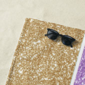 Gepersonaliseerde Monogram Zeemeermin Beach Handdo Strandlaken (In situ)