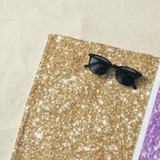 Gepersonaliseerde Monogram Zeemeermin Beach Handdo Strandlaken (In situ)