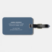 Gepersonaliseerde Monogram Zeilboot Racing Grijs Bagagelabel (Achterkant horizontaal)