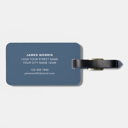 Gepersonaliseerde Monogram Zeilboot Racing Grijs Bagagelabel (Achterkant horizontaal)