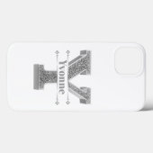 Gepersonaliseerde Monogram Zilver Initiaal Y Jouw Case-Mate iPhone Case (Achterkant (horizontaal))